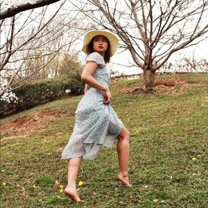 Dainty Blue Wrap Dress